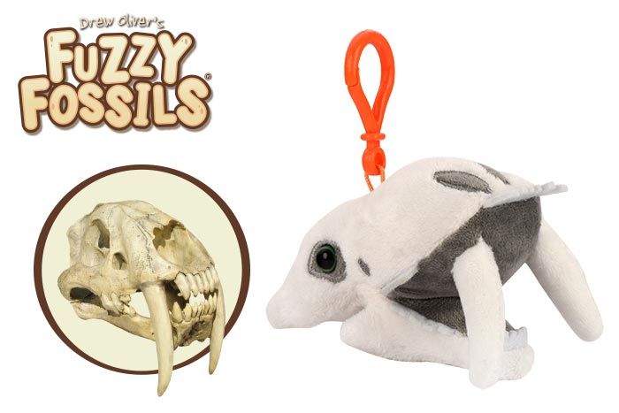 Smilodon Skull Key Chain